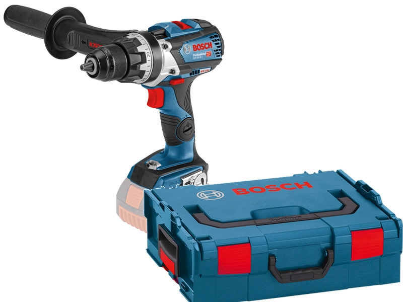Bosch Professional 06019G030A GSB 18V-110 C Taladro atornillador a batería 18V sin baterías ni cargador en L-Boxx