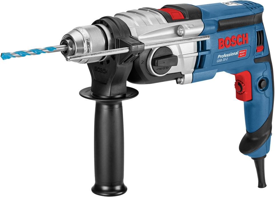 Bosch Professional 060117B400 Taladro de impacto GSB 20-2  en maletín en L