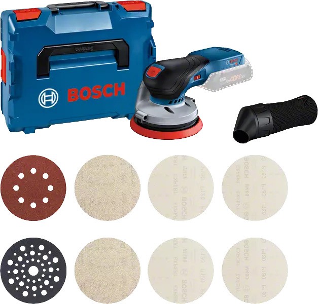 Bosch Professional 0615A5004H Lijadora excéntrica a batería GEX 18V-125 18V excl. baterías y cargador + M480 Starter Set