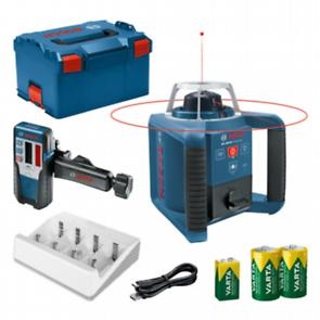 Bosch Professional 0601061505 GRL 300 HV Juego de láser de rotación 1x pila 9V, 2x pila 1,2V y cargador en L-BOXX