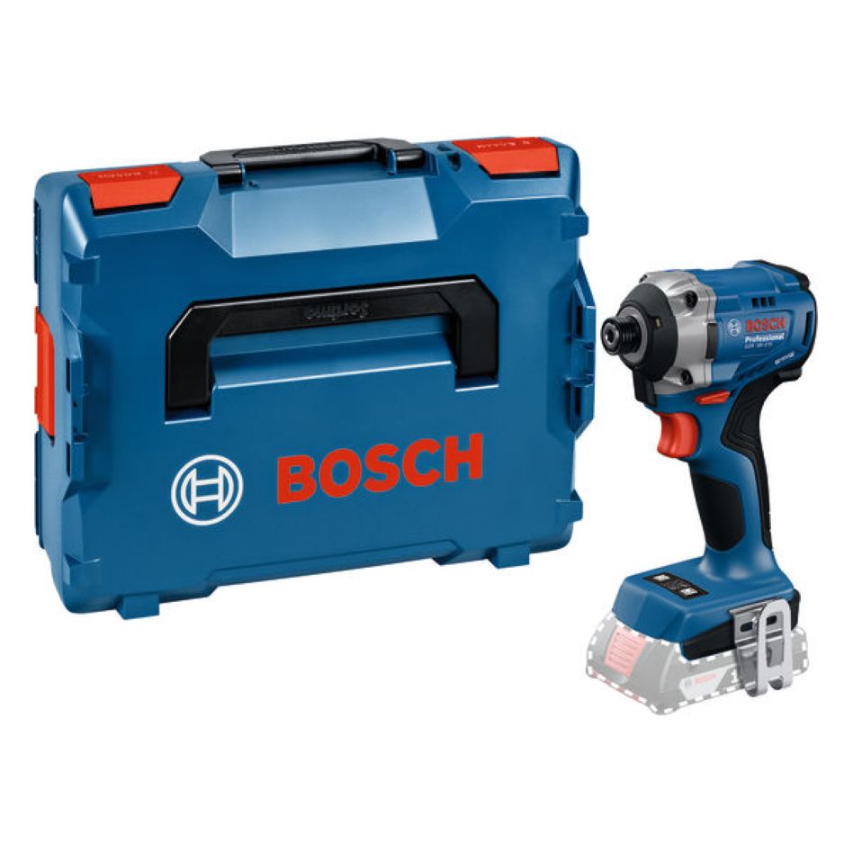 Bosch Professional 06019N2000 Atornillador de impacto sin cable GDR 18V-215 sin baterías ni cargador en L-BOXX
