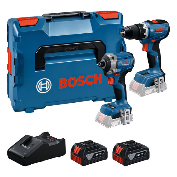 Bosch Professional 0615A50090 Combipack 2 máquinas GSR + GDR 2x 18V 5.0Ah y cargador en L-BOXX