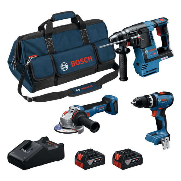 Bosch Professional 0615A002M4 Kit de 3 herramientas 18V en bolsa de herramientas