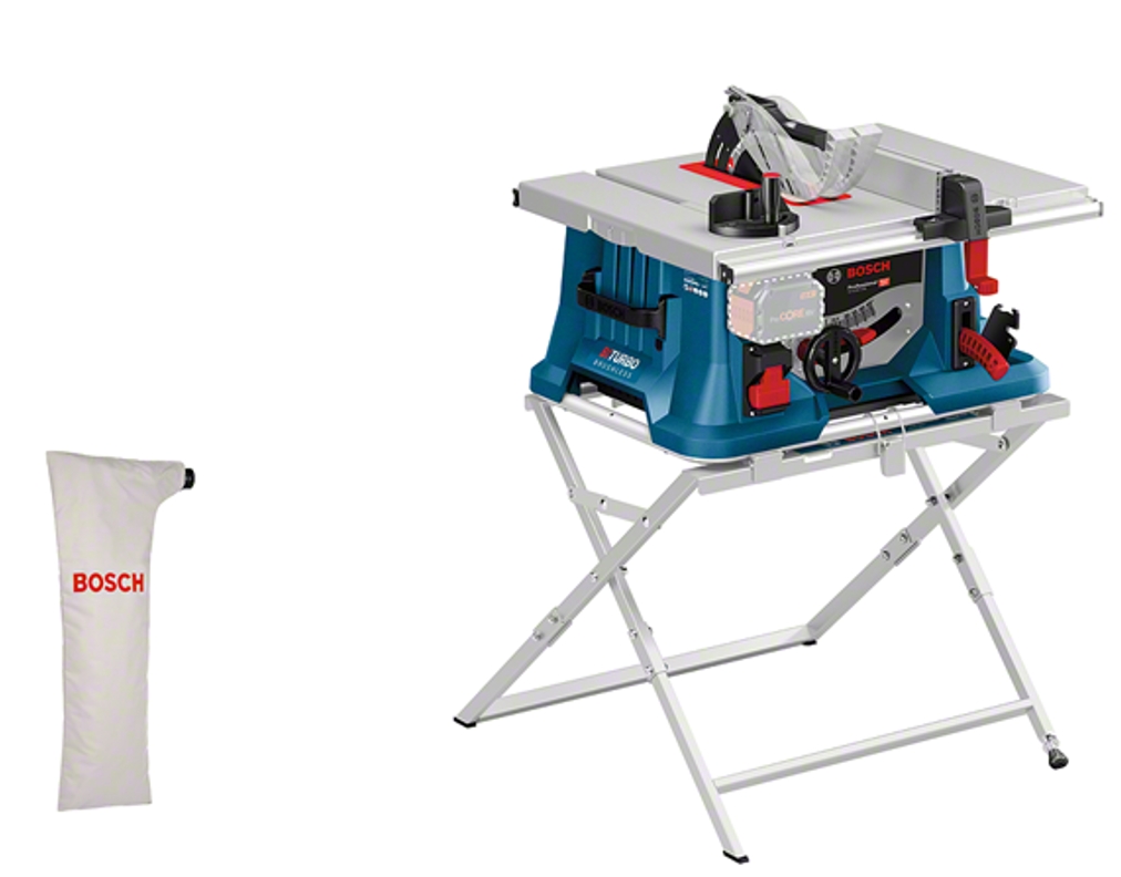 Bosch Professional 0601B44002 GTS 18V-216 Sierra de mesa profesional Accu 216MM 18V sin baterías ni cargador + soporte GTA 560