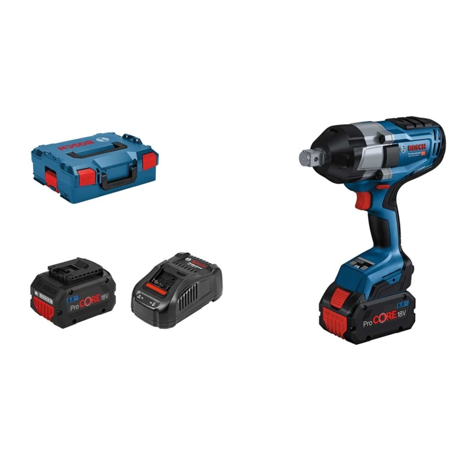 Bosch Professional 06019J8502 ¡GDS 18V-1050 H Llave de Impacto Profesional 3/4" 18V 8.0Ah ProCore en L-Boxx + 5 años de garantía del distribuidor!
