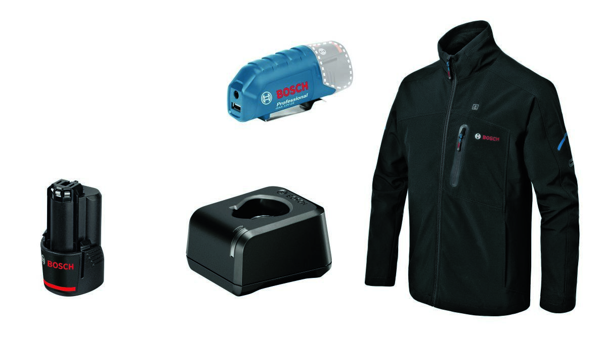 Bosch Professional 06188000G2 GHJ 12V+18V XA 3XL Batería Chaqueta Térmica 1x 2.0 Ah y cargador GAL 12V-20