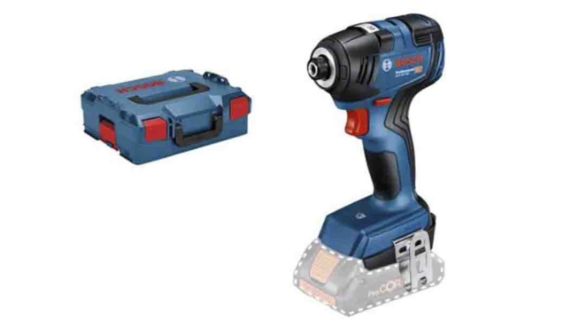 Bosch Professional 06019J2106 Atornillador a batería GDR 18V-200 de 18 voltios sin baterías ni cargador en L-Boxx