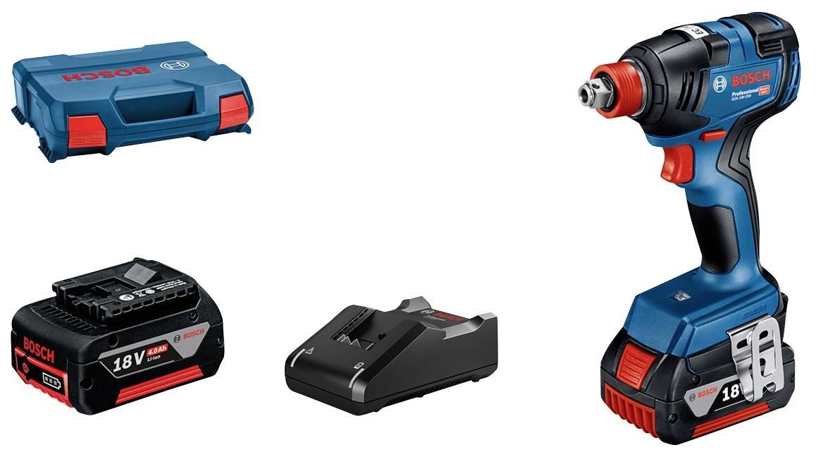 Bosch Professional 06019J2206 GDX 18V-200 Tornillo sin cable 18V 4.0Ah Li-Ion en L-Case