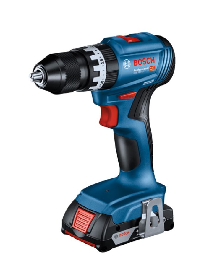Bosch Professional 06019K3302 GSB 18V-45 Taladro percutor sin cable 18V 2.0Ah Li-ion en L-Case