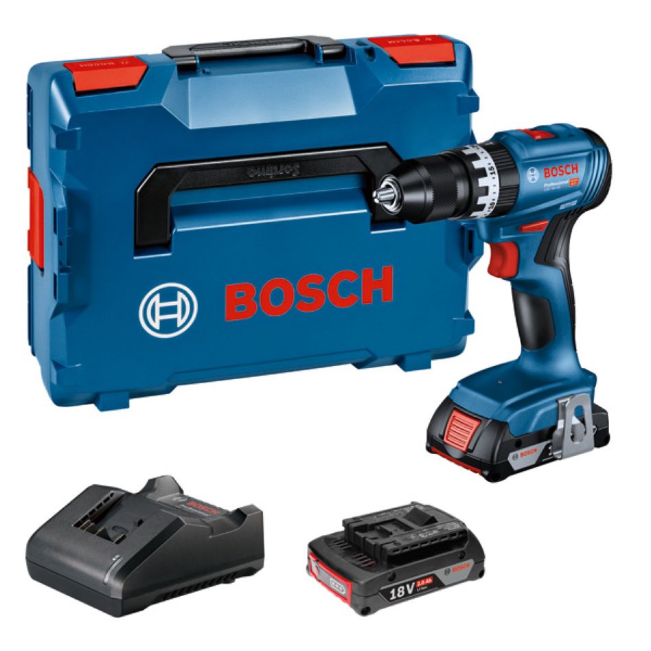 Bosch Professional 06019K3303 GSB 18V-45 Taladro percutor sin cable 18V 2.0Ah Li-ion en L-Boxx