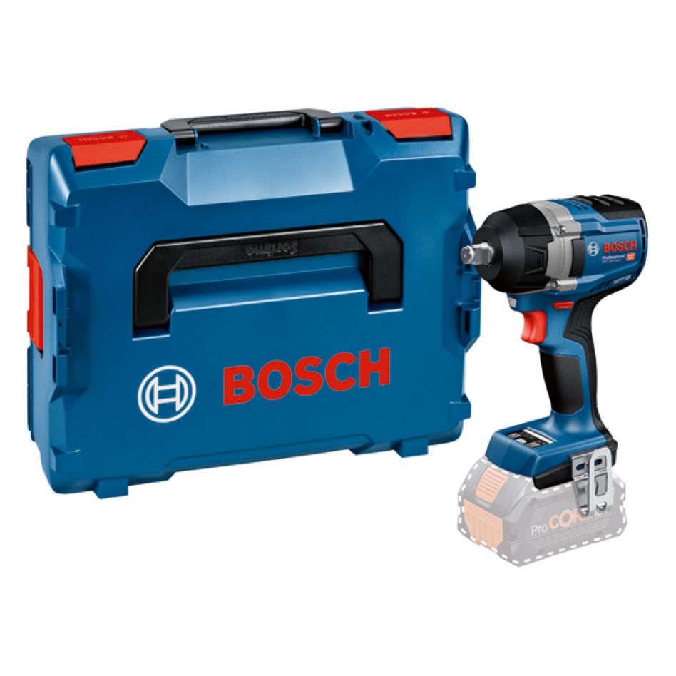 Bosch Professional 06019L9001 Juego de llaves de impacto a batería GDS 18V-750 C sin baterías ni cargador en L-BOXX