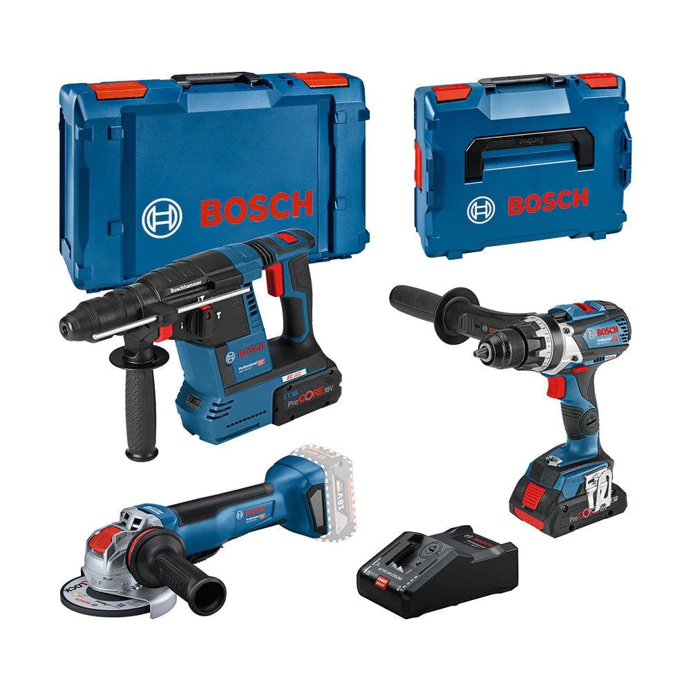 Bosch Professional 0615990N2X Combiset 18V 3 máquinas 1x4.0Ah + 1x8.0Ah y cargador GAL 18V-160 L en XL-BOXX