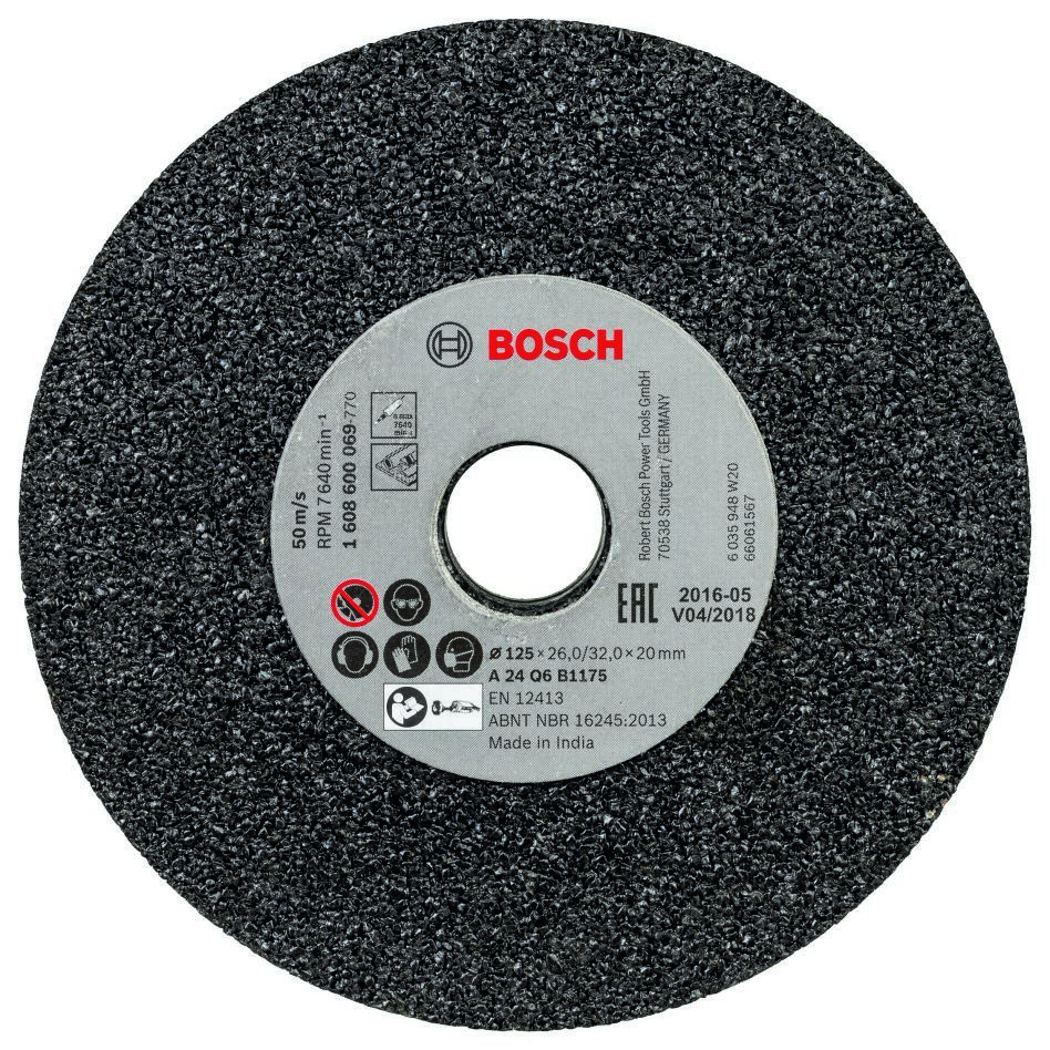 Bosch Professional Accesorios 1608600069 Disco de amolar para amoladora recta 125 x 20 mm, K24