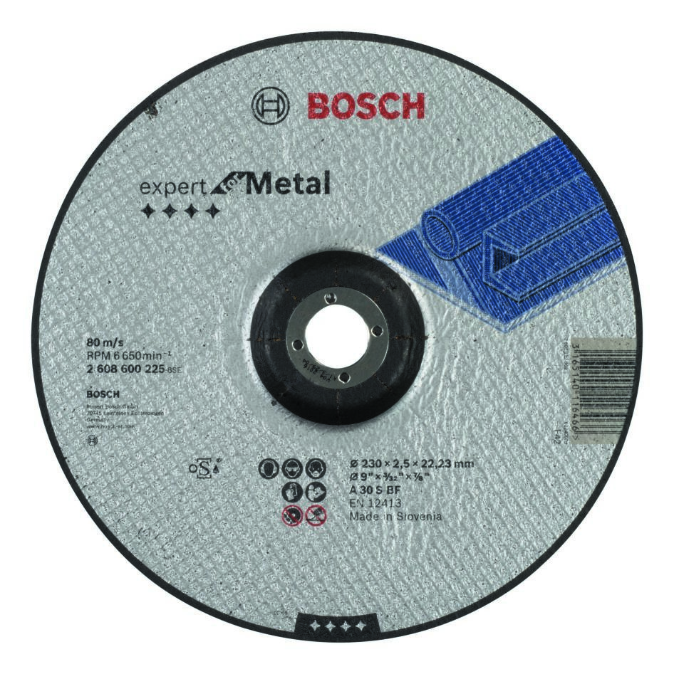 Bosch Professional Accesorios 2608600225 Disco de corte curvado Expert para metal A 30 S BF, 230 mm, 2,5 mm