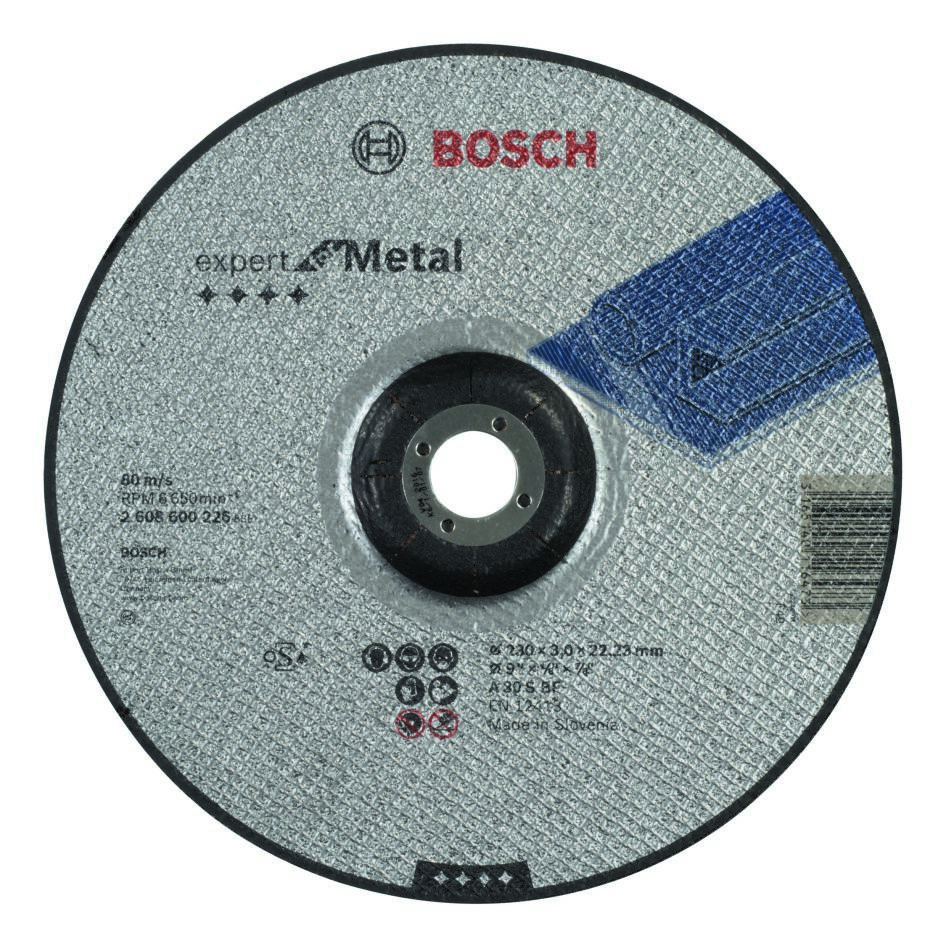 Bosch Professional Accesorios 2608600226 Disco de corte curvado Expert para metal A 30 S BF, 230 mm, 3.0 mm