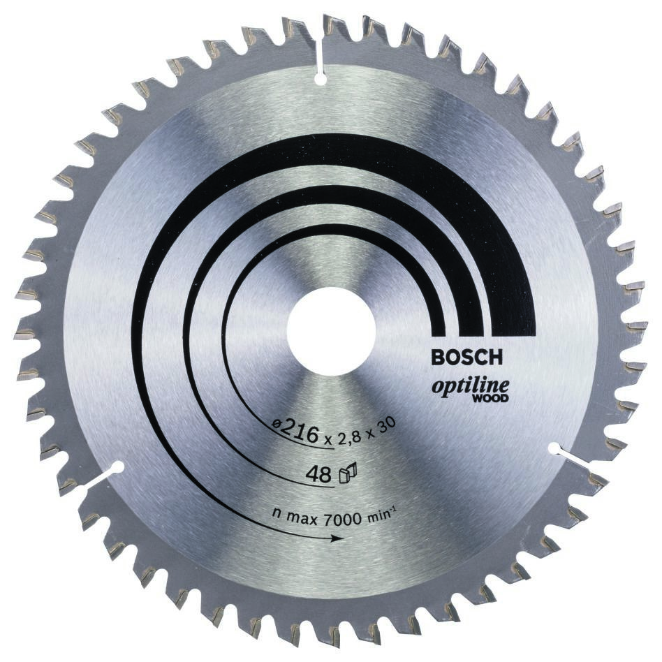 Bosch Professional Accesorios 2608640641 Hoja de sierra circular 216 x 30 x 48T Optiline Wood
