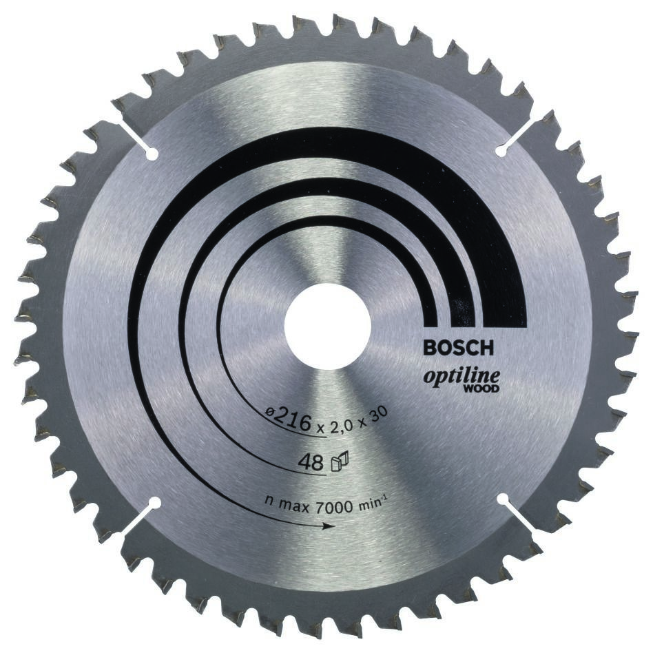 Bosch Professional Accesorios 2608640432 Hoja de sierra circular 216 x 30 x 48T Optiline Wood