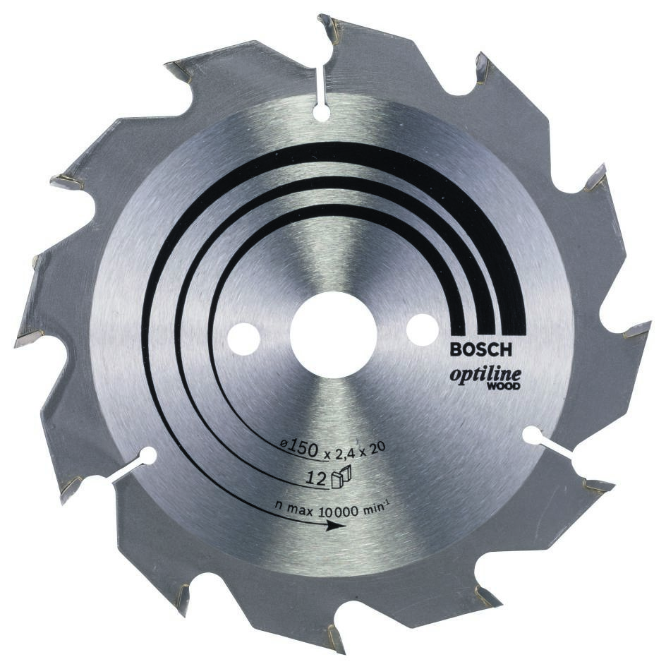 Bosch Professional Accesorios 2608641169 Hoja de sierra circular 150 x 20 x 12T Optiline Wood