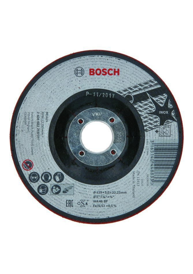 Bosch Professional Accesorios 2608602218 Disco de desbaste semiflexible WA 46 BF, 125 mm, 3,0 mm