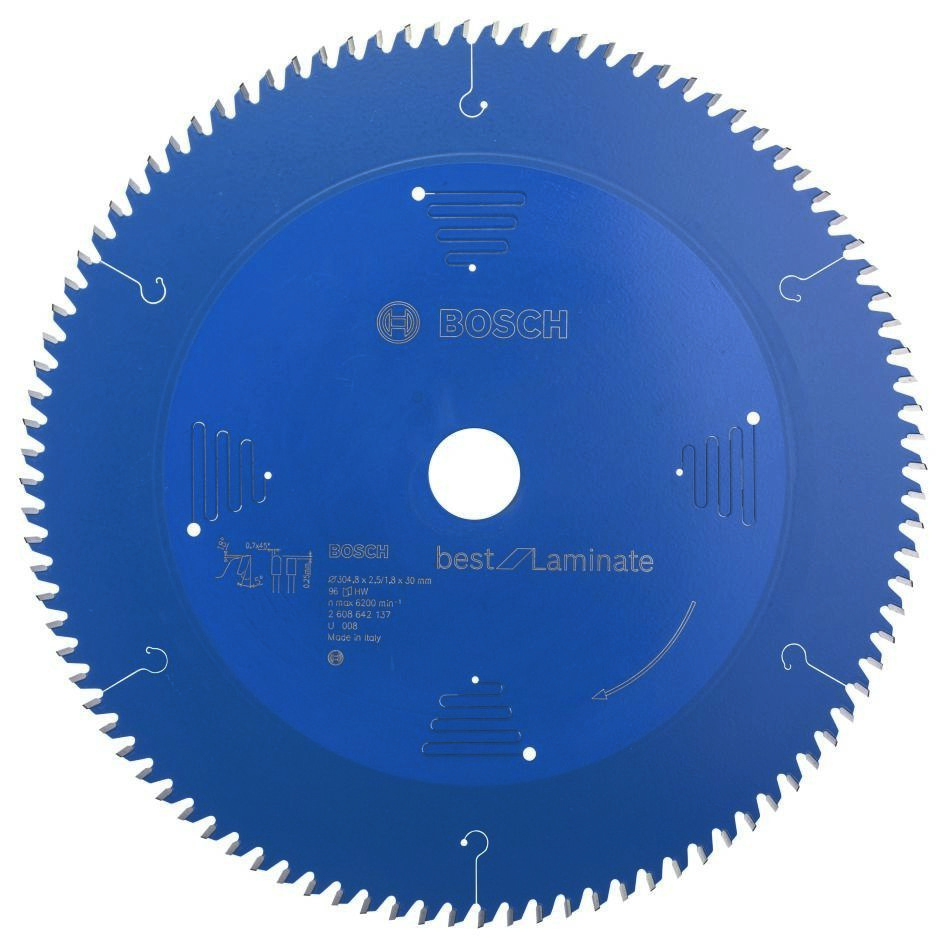 Bosch Professional Accesorios 2608642137 Hoja de sierra circular 305 x 30 x 96T Top Precision Best for Laminate