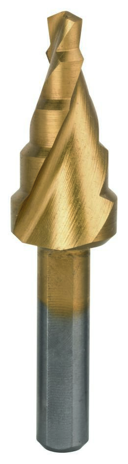 Bosch Professional Accesorios 2608587429 Brocas escalonadas HSS-TiN 4-12 mm Mango de 3 estrías
