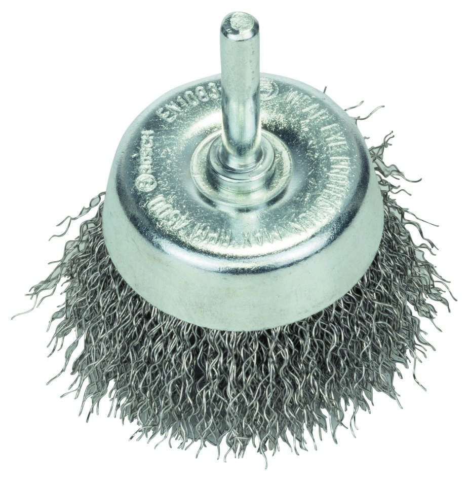 Bosch Professional Accesorios 2608622118 Cepillo de acero para cuencos 60 mm corrugado 6 mm de mango Inoxidable