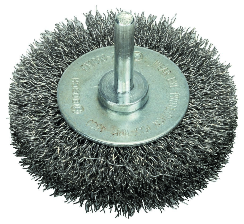 Bosch Professional Accesorios 2608622122 Cepillo de disco 70 mm corrugado 6 mm de mango Inoxidable