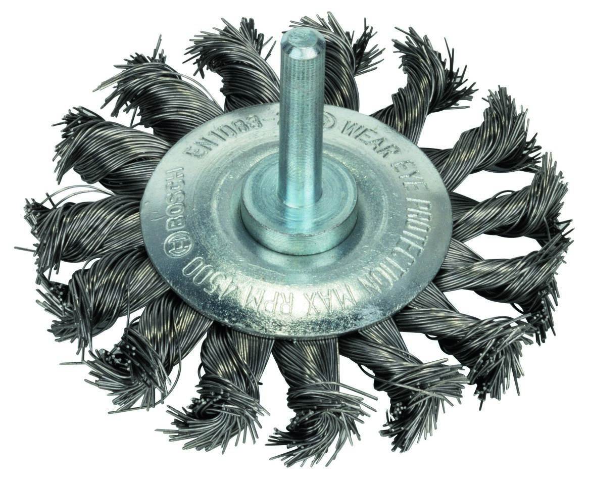 Bosch Professional Accesorios 2608622125 Cepillo de disco 70 mm trenzado 6 mm vástago Inoxidable