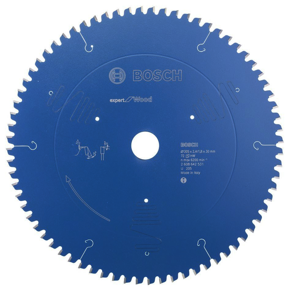 Bosch Professional Accesorios 2608642531 Hoja de sierra circular de metal duro Expert para madera 305 x 30 x 72T