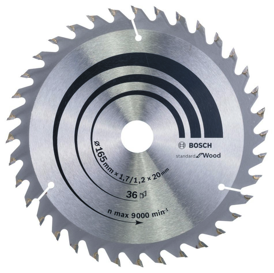 Bosch Professional Accesorios 2608642602 Hoja de sierra circular 165 x 20 x 36T Optiline Wood