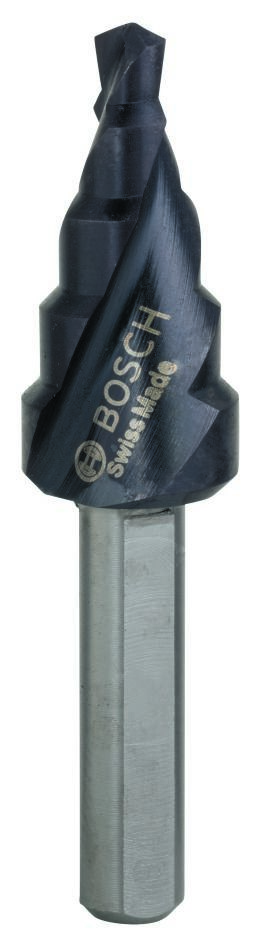 Bosch Professional Accesorios 2608588064 Brocas escalonadas HSS-AlTiN 4-12 mm Mango de 3 estrías