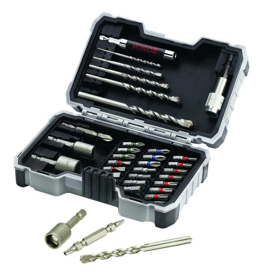 Bosch Professional Accesorios 2607017326 Juego de brocas/atornilladores Pro de 35 piezas para hormigón