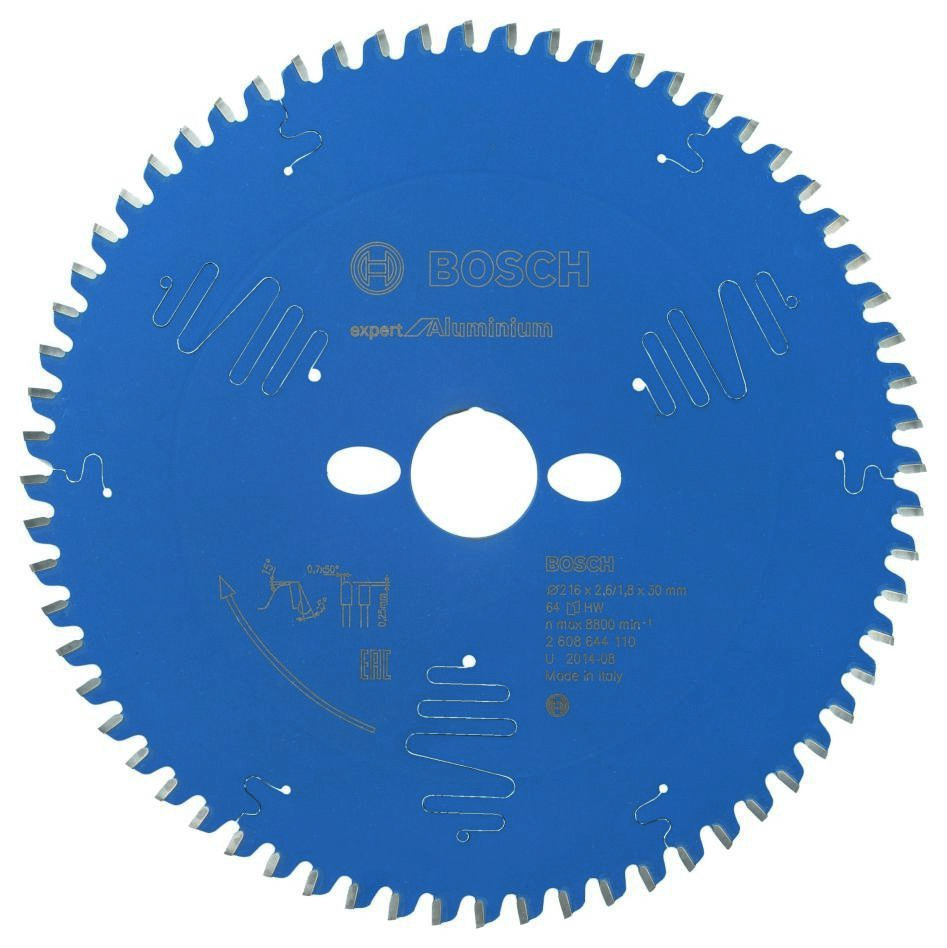 Bosch Professional Accesorios 2608644110 Sierra circular de metal duro Expert para aluminio 216 x 30 x 64T