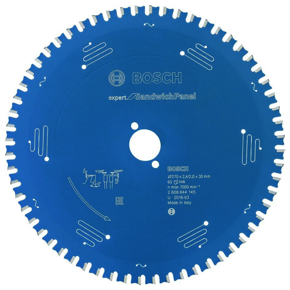 Bosch Professional Accesorios 2608644145 Sierra circular de metal duro Expert para panel sándwich 270 x 30 x 60T