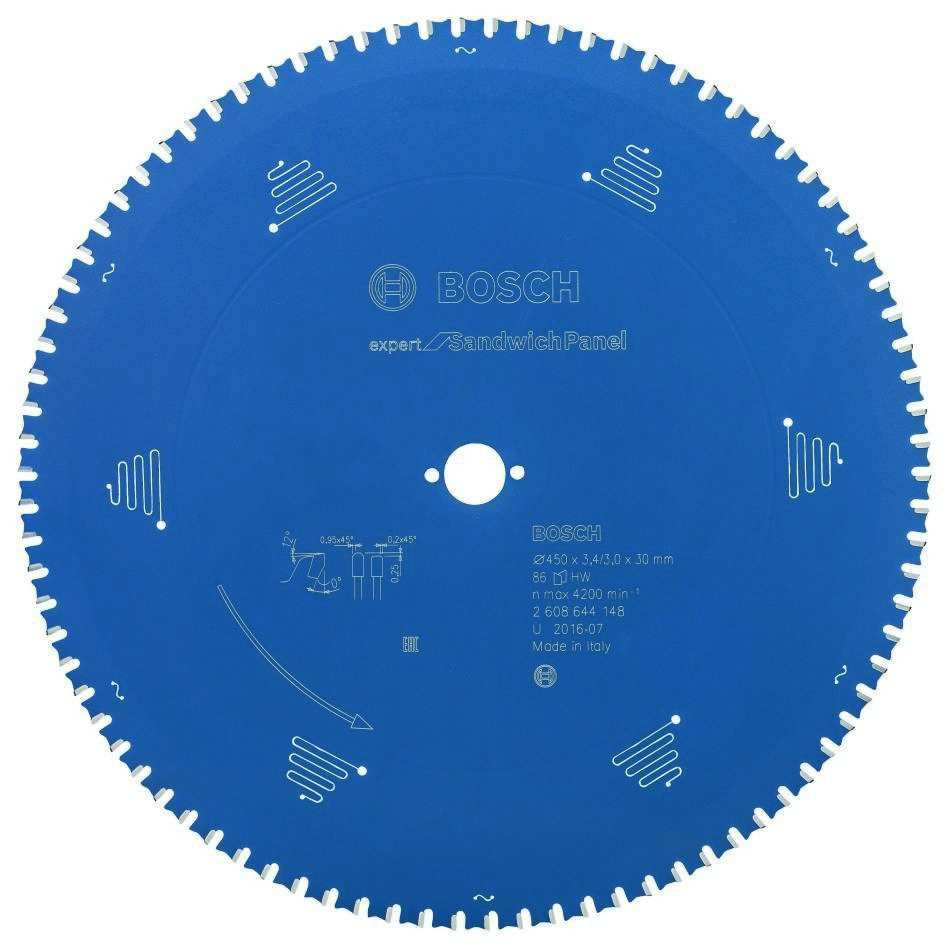 Bosch Professional Accesorios 2608644148 Sierra circular de metal duro Expert para panel sándwich 450 x 30 x 86T