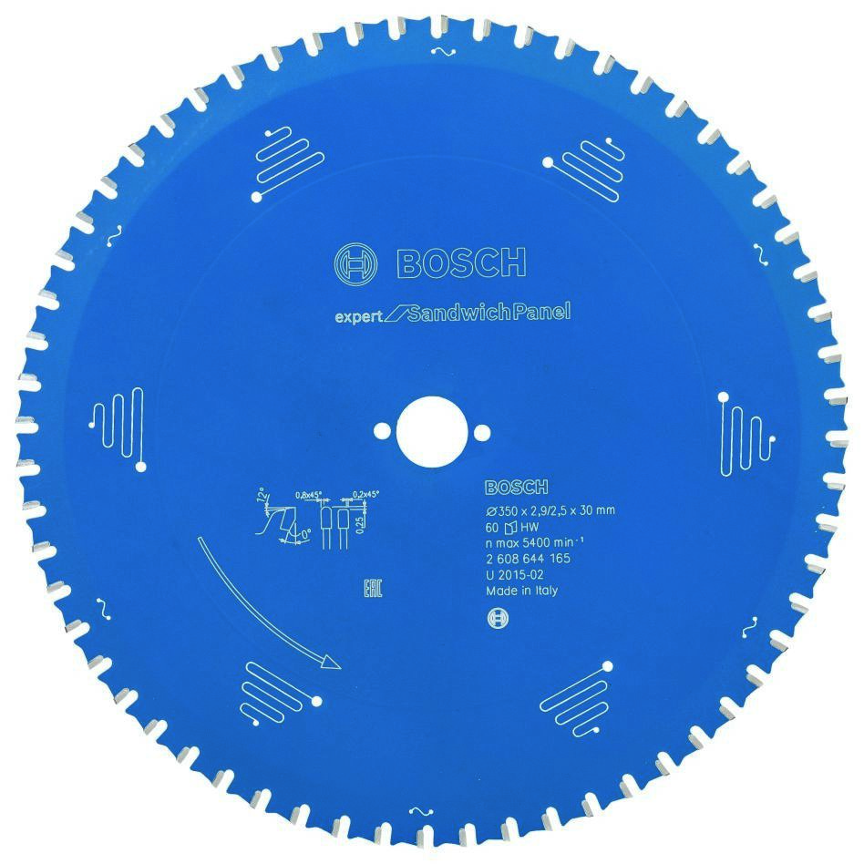 Bosch Professional Accesorios 2608644165 Sierra circular de metal duro Expert para panel sándwich 350 x 30 x 60T