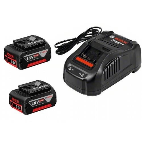 Bosch Professional Accesorios 1600A00B8J Starter set 1 - 2 x Batería GBA 18 voltios 5,0 Ah M-C Professional + Cargador GAL1880CV