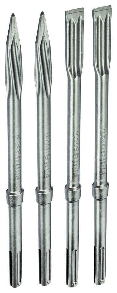 Bosch Professional Accesorios 2607017368 Juego profesional de cinceles SDS-Max - 2 cinceles de punta RTEC + 2 cinceles planos RTEC