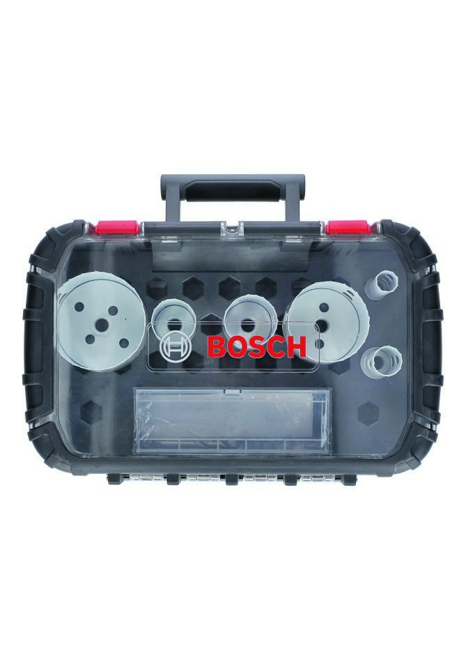Bosch Professional Accesorios 2608594190 Juego de sierras de corona de 9 piezas Power-Change para madera y metal 19 / 25 / 38 / 44 / 68 / 83 mm