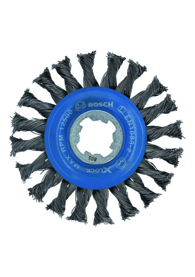Bosch Professional Accesorios 2608620731 X-LOCK Disco Cepillo Pesado para Metal 115 mm alambre trenzado acero