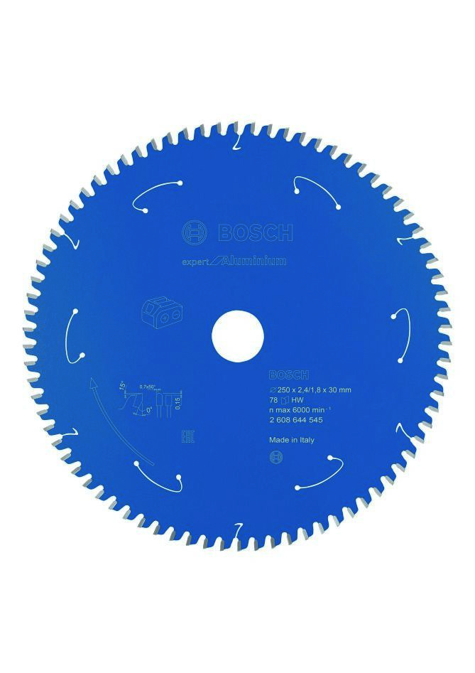 Bosch Professional Accesorios 2608644545 Hoja de sierra circular de metal duro Aluminio Expert para sierras sin cable 250 x 30 x T78