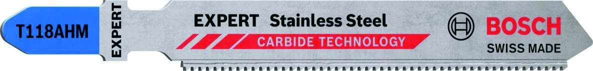 Bosch Professional Accesorios 2608900561 Hoja de sierra de calar Expert ''Stainless Steel'' T 118 AHM 3 piezas