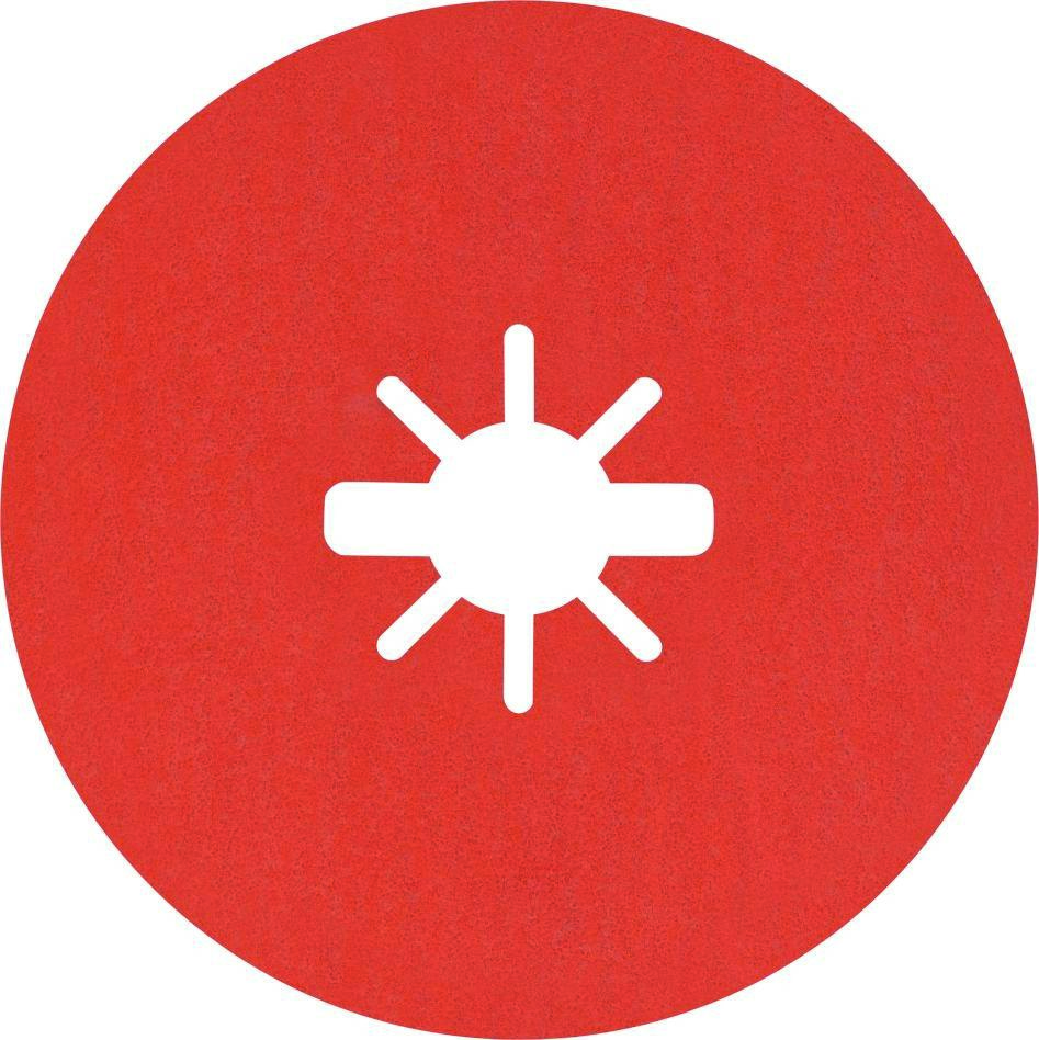 Bosch Professional Accesorios 2608621811 Expert R782 Disco cerámico prismático X-LOCK de fibra 125 mm, 22,23 mm, K120, 5 piezas