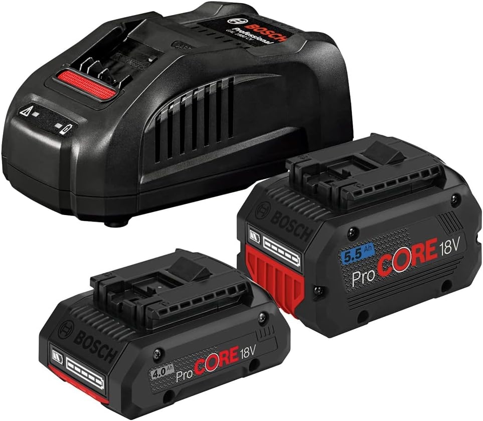 Bosch Professional Accesorios 1600A0214A 1 x ProCORE18V 40Ah + 1 x ProCORE 18V 5.5Ah + cargador GAL 1880 CV