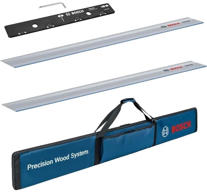 Bosch Professional Accesorios 0615990M8Z FSN 1400 Set profesional - 2 x carril guía 1400 mm + bolsa + conector