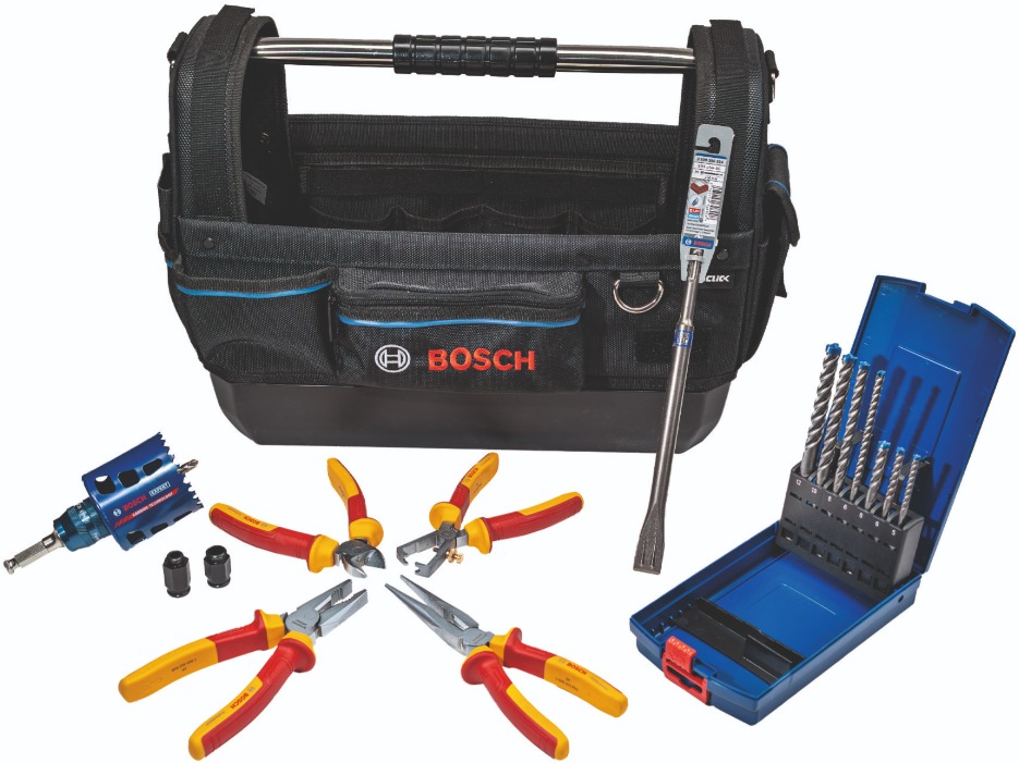 Bosch Professional Accesorios 061599768F Kit de electricista en bolsa de herramientas 13 piezas