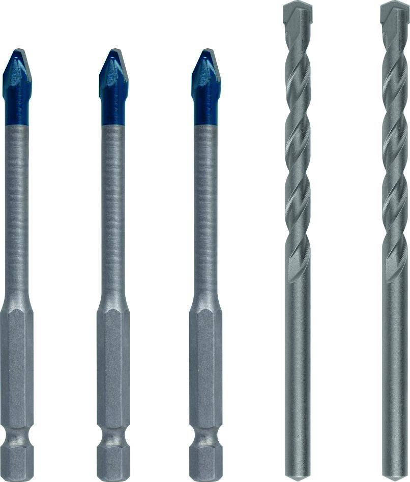 Bosch Professional Accesorios 2608900596 Juego de brocas mixtas Expert HardCeramic HEX-9 de 6 mm 5 piezas