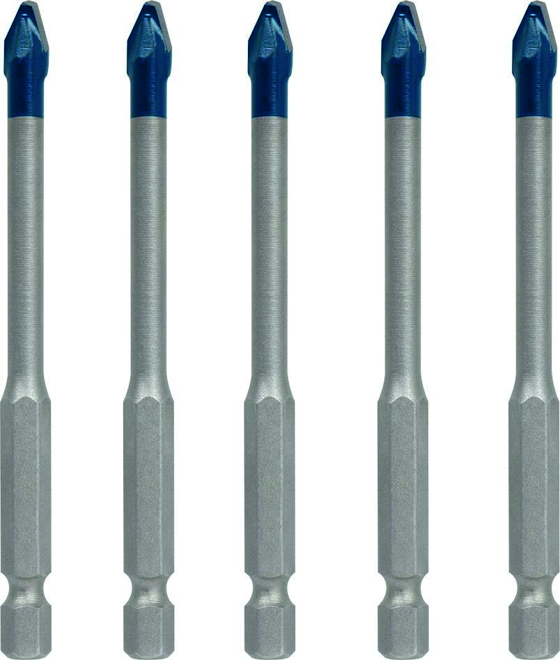 Bosch Professional Accesorios 2608900599 Juego de perforación para tejas Expert HardCeramic HEX-9 6 mm 5 piezas