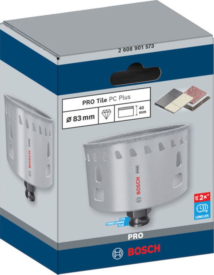 Bosch Professional Accesorios 2608901573 PRO Tile PC Plus sierra de diamante 83 mm