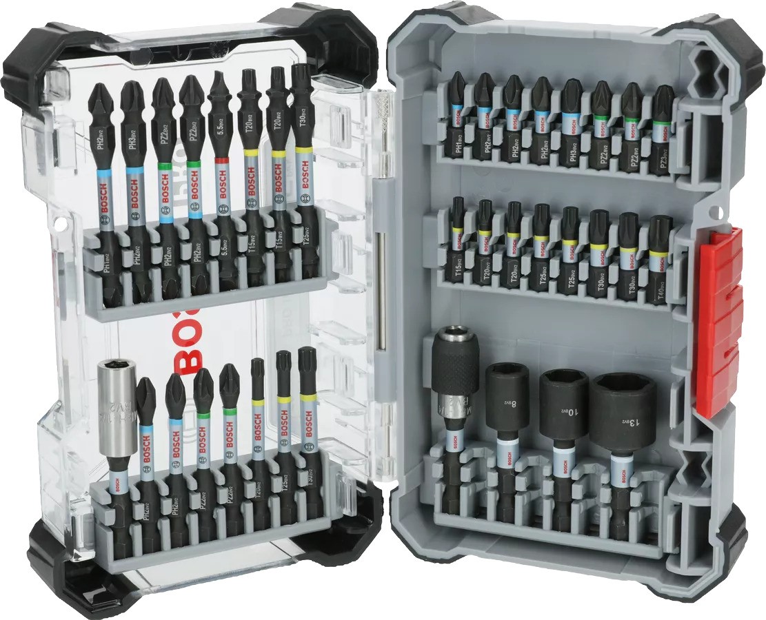 Bosch Professional Accesorios 2608521U73 Juego de puntas de impacto PRO, 36 piezas